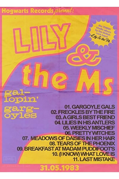 Universal Διακοσμητική Ξύλινη Αφίσα Ζωγραφικής με Λίλι και την Κυρία