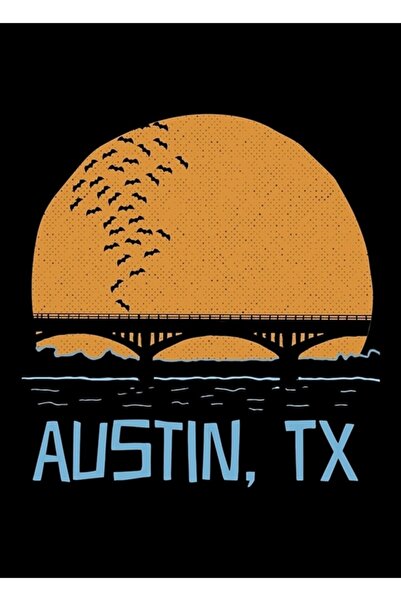 Universal Austin Texas Bat Bridge Ξύλινη διακοσμητική αφίσα για το τραπέζι