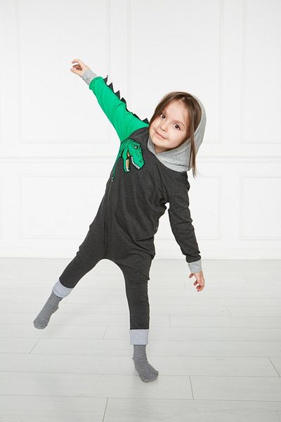 GÖKÇECİK TEKSTİL Unisex Children's Dinosaur Jumpsuit