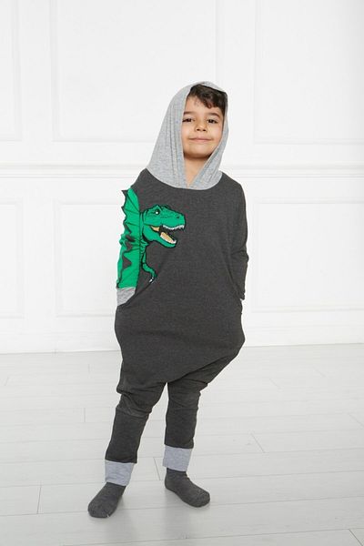 GÖKÇECİK TEKSTİL Unisex Children's Dinosaur Jumpsuit
