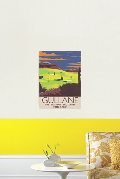 Universal Gullane East Lothian Scotland Αφίσα Γκολφ Ξύλινη Διακοσμητική Αφίσα