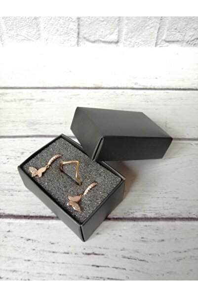 t tuğset etiket Hediye /aksesuar /yüzük Küpe Kutusu Süngerli Karton Siyah 48 Adet