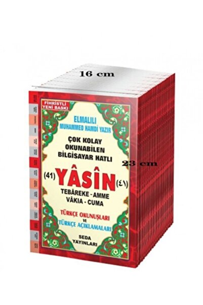 Seda Yayınları 10 Adet Yasin Kitabı Fihristli Elmalılı Hamdi Yazır Mealli Ve ...