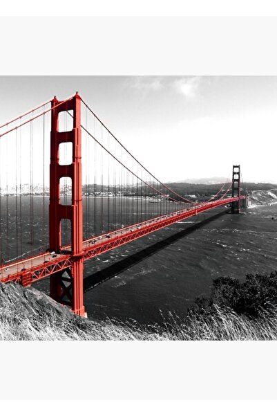 Universal Γέφυρα Γκόλντεν Γκέιτ Επιτραπέζια Ξύλινη Αφίσα Διακοσμητική