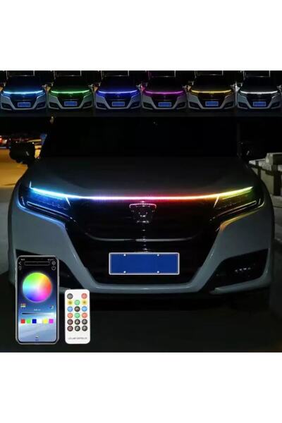 ŞüsCarOto Drl Ön Kaput Gündüz Ledi App Ve Kumanda Kontrol 1.5 Metre Rgb Led Ş...