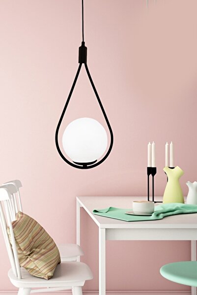 Arde Aydınlatma Modern Damla Tekli Siyah Sarkıt Tekli Spor Yeni Stil ( Glop B...