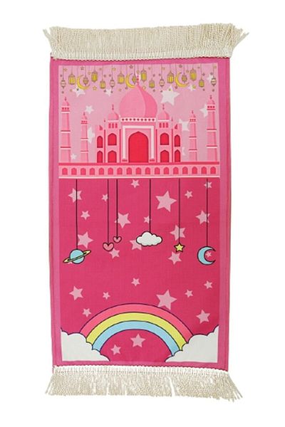 hicazavm Large Size Lined Double Deck Prayer Rug Digital Printing