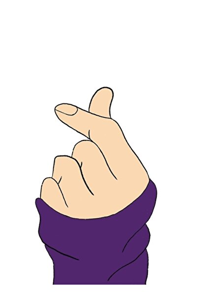 Universal Κορεατική Ξύλινη Αφίσα Διακοσμητική με θέμα το Finger Heart Bts, Κω...