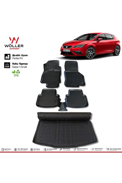 wöller Seat Leon 3 Paspas Bagaj Havuzu Set 2013 2020 Arası Uyumlu 3d Ultraflex Set