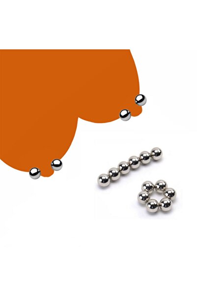 TakıConcept Meme Ucu Manyetik Fake Piercing Mıknatıslı Sahte Piercing