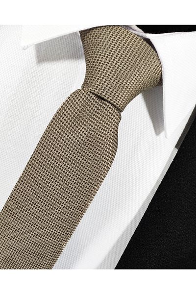 BLC Basic Line Co. Beige Color Dobby Tie Handkerchief Set