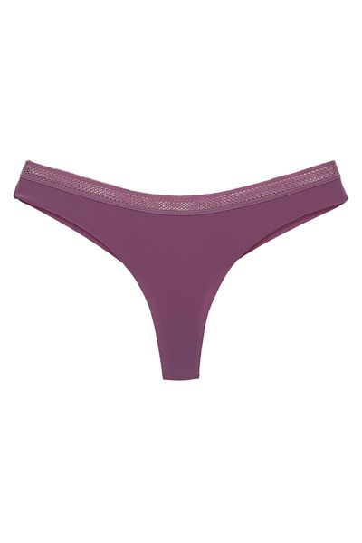 HNX Γυναικεία εσώρουχα Lilac Micro Fabric Special Honeycomb Rubber Brazilian String
