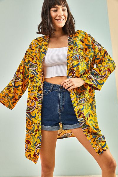 Bianco Lucci Gemusterter Kimono für Damen - 10951021