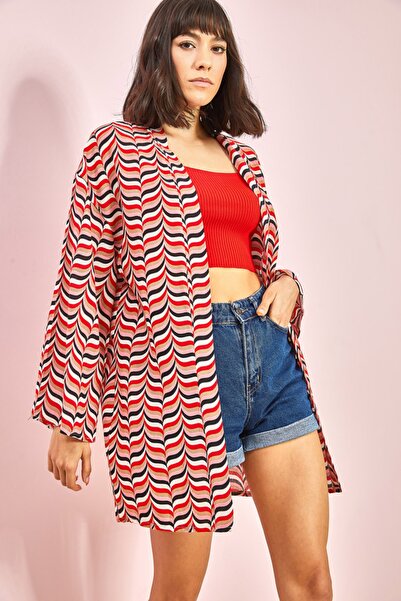 Bianco Lucci Damen-Kimono mit mehreren Mustern