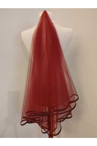 MODA NUR غطاء حناء الزفاف المضلع باللون الأحمر الداكن من مودا ونور