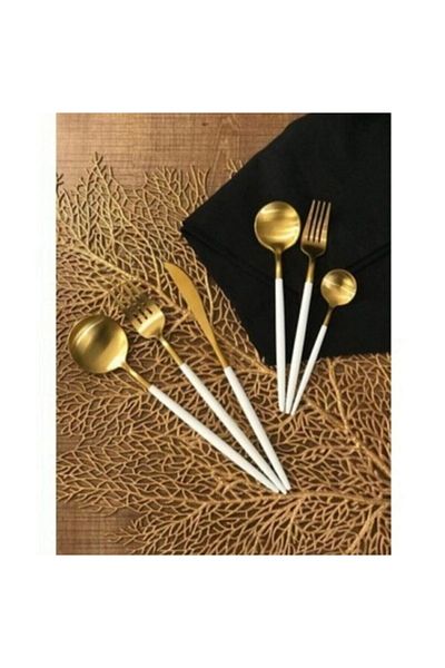 BRONDOFF Ikon 84 Piece Fork Spoon Knife Set for 12 Persons