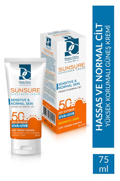 Dermo Clean Sunsure Sunscreen Series - Sensitive and Normal Skin, 75 ml