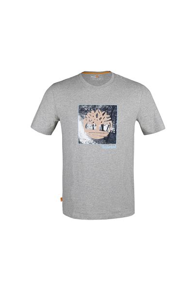 Timberland Ss Fabric Graphic Tee Ανδρικό μπλουζάκι Casual Tb0a26t30521 Γκρι