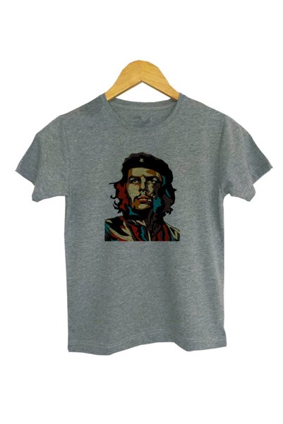 Raf Coll Dječja siva melange majica Pleteno Che Guevara prednja strana Digita...