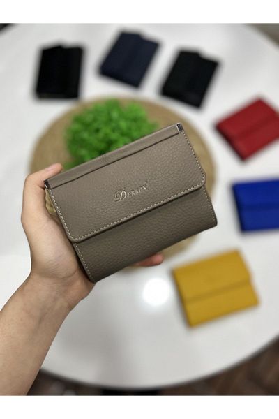 DERKON Juno Genuine Leather Mini Mink Wallet