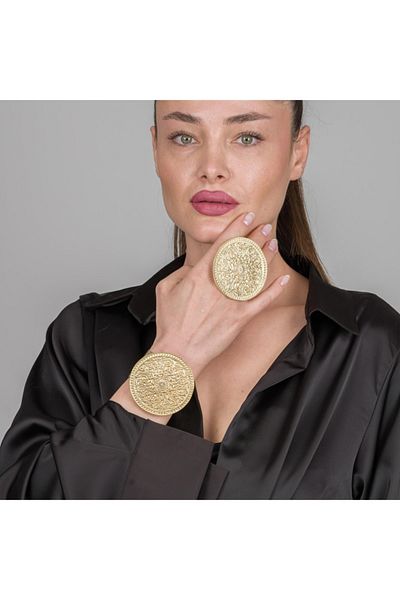 ZeyDor Accessories Zeydor Gold Embroidered Bracelet Set 12017
