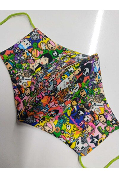 SütreTasarım Çift Katmanlı %100 Pamuklu Kumaştan Yıkanabilir Yüz Maskesi