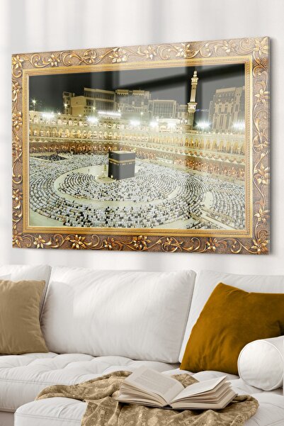 Olinpa Kabe Ve Hac | Dini Temalı Cam Tablo | 50x70 Cm