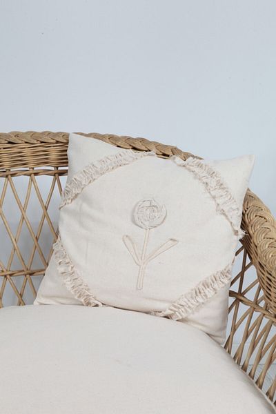 cotton maison Κάλυμμα μαξιλαριού Boho Ροζ 45x45 εκ