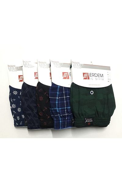 durumod Ανδρικά Boxers Mixed Color Erdem 6 τεμαχίων από 100% βαμβακερό χτενισμένο βαμβάκι