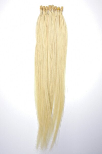 HalitCan HairKing 100% Φυσικά Ανθρώπινα Μαλλιά 70 εκ. Πλατινένια, 50 Τεμάχια (40 γρ.) Χάντρες Συγκόλλησης