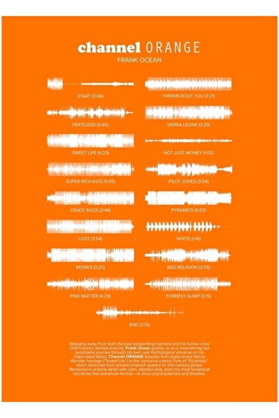 Universal Κανάλι Orange από τον Frank Ocean, Ξύλινη Διακοσμητική Αφίσα Ζωγραφ...