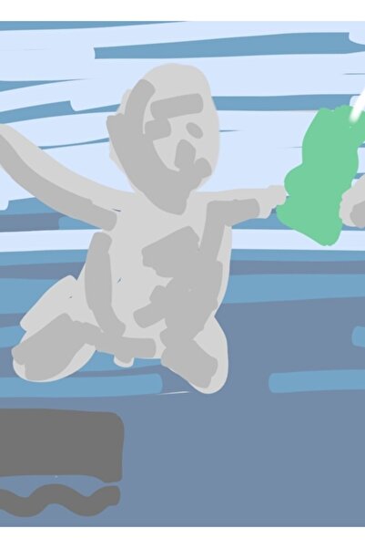 Universal Nirvana Nevermind (Ζωγραφική με δάχτυλα) Ξύλινη Αφίσα Διακοσμητική