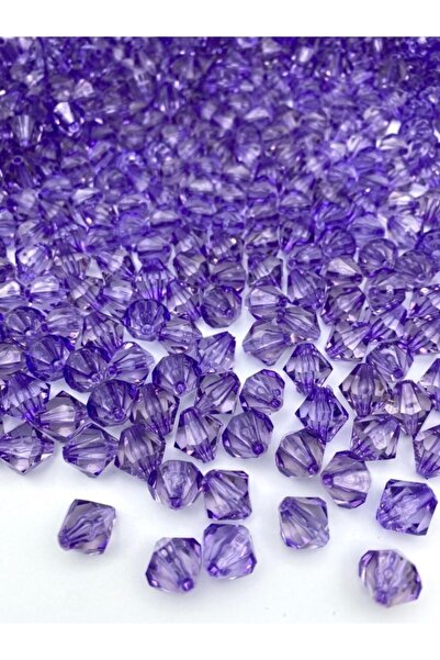 Hedef Bijuteri Mărgele acrilice model piramidal de culoare violet de 12 mm, b...