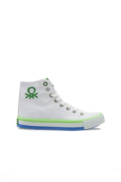 Benetton Pantofi sport de damă alb-verde 30189