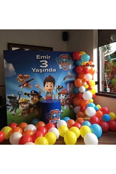 LOTUS PARTY 60 Pieces - Paw Patrol Concept Metallic Blue - Orange - White - Y...