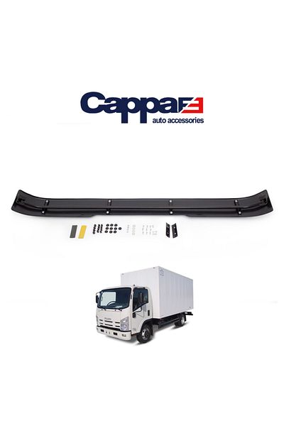 Cappafe Isuzu Npr Sunshade and Visor Visor Hat - Acrylic (ABS) Piano Black 2010 and Above