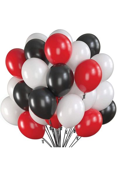 Parti dolabı 15 قطعة معدنية أحمر أسود أبيض مختلط هيليوم متوافق