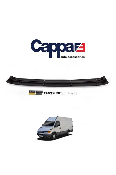 Cappafe Iveco Daily Front Window Sunshade Visor Acrylic Visor Hat (ABS) Piano Black 2006-2011