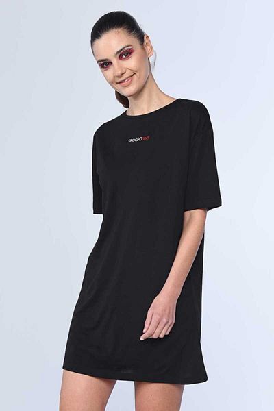 ECKO UNLTD Rochie David Black pentru femei cu decolteu rotund