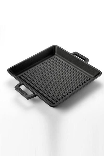 Lava مقلاة شواية حديد زهر بمقبض معدني مقاس 26x26 سم