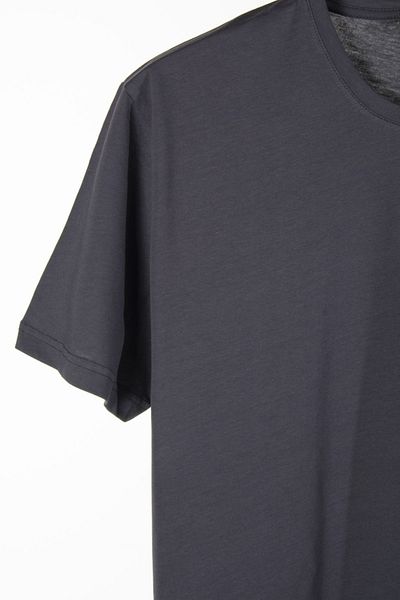 Terapi Men Unisex Anthracite Crew Neck Oversize Basic Cotton T-shirt