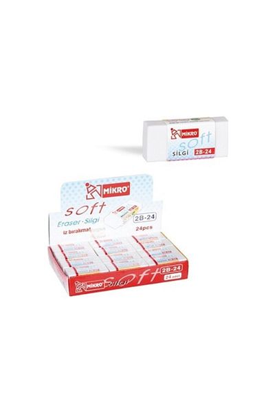 Mikro Soft 2b-24 White Eraser (1 Piece)