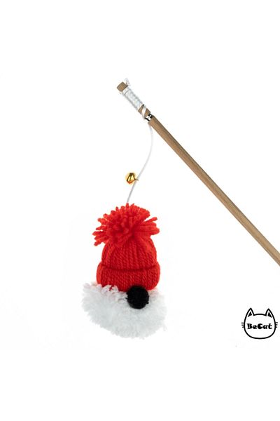 Be Cat New Year Santa Claus Cat Fishing Rod Toy