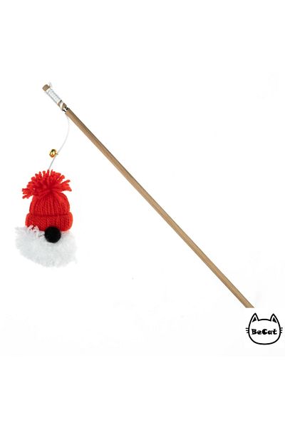 Be Cat New Year Santa Claus Cat Fishing Rod Toy