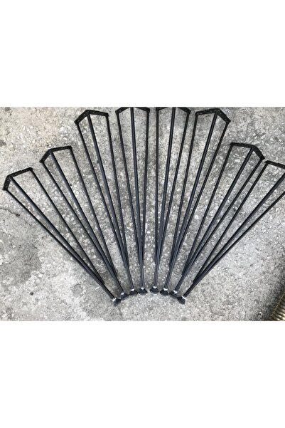 EVMİXX 4'lü 44cm Sehpa, Masa Zigon Sehpa Firkete Tel Ayak Bank Bench Metal Ayak Koltuk Ayaklar