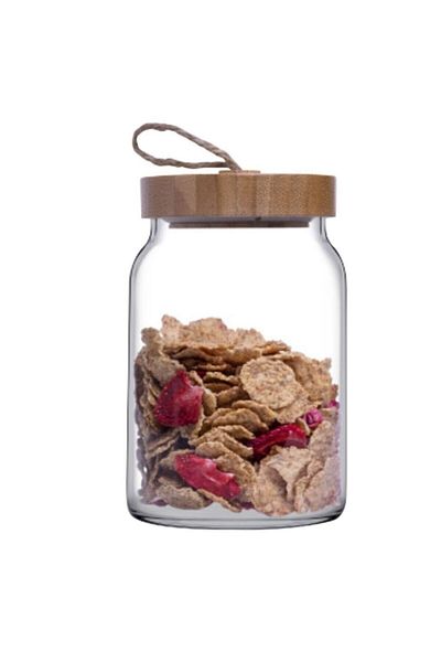 Paşabahçe Woody 860 CC Jar with Wooden Lid - 1 Piece