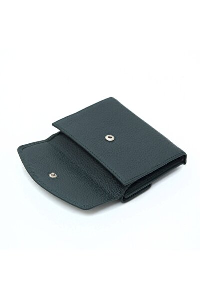 Eminsa Kadın Yeşil Deri Mini Cüzdan