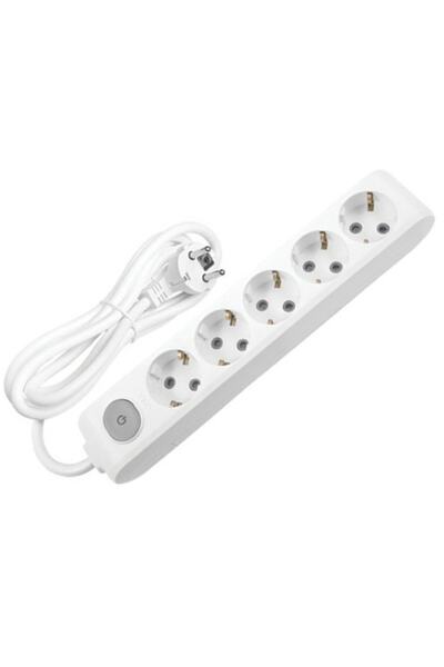 VİKO Multi-let Beşli 5 Li Anahtarlı Topraklı Grup Priz 2 Metre