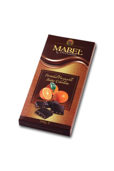Mabel Portakal Parçacıklı Bitter Çikolata 200g.