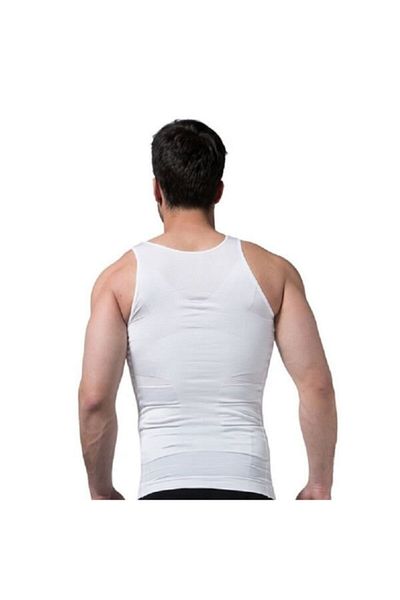 FİTFORMGİYİM Comfortable Breathable Chest And Belly White Men's Athlete Corset (2 PCS)